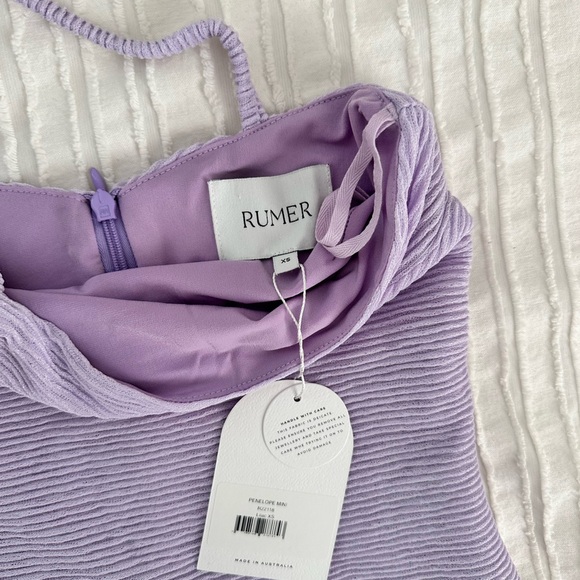 NWT Rumer Penelope Mini Dress in Lavender Size XS - Picture 9 of 10